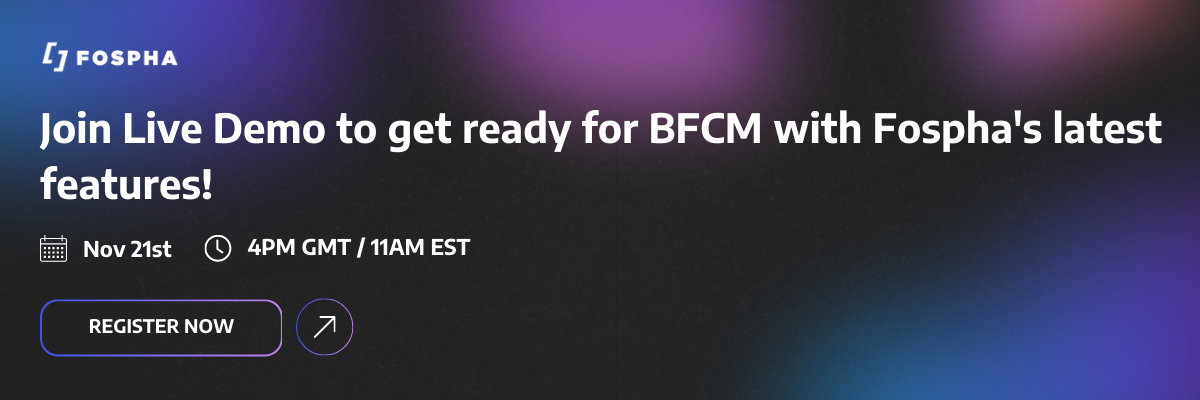 Live Demo BFCM Release